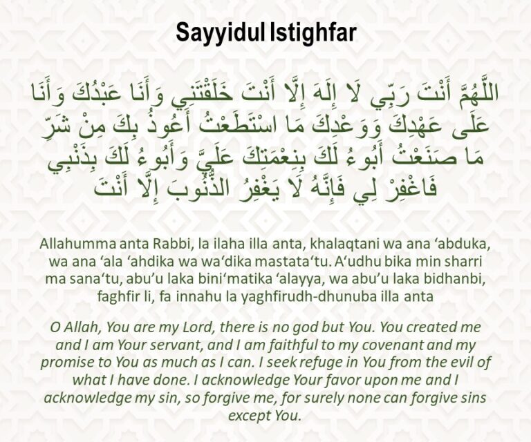 Sayyidul Istighfar